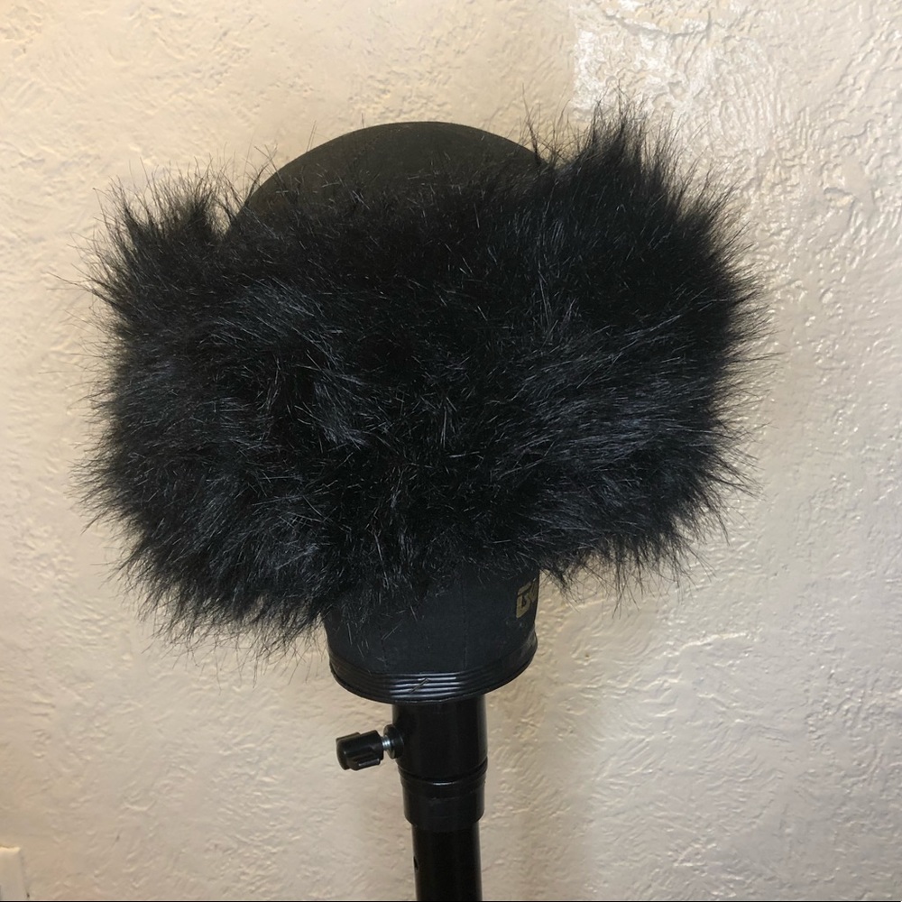 Black Fur Headband